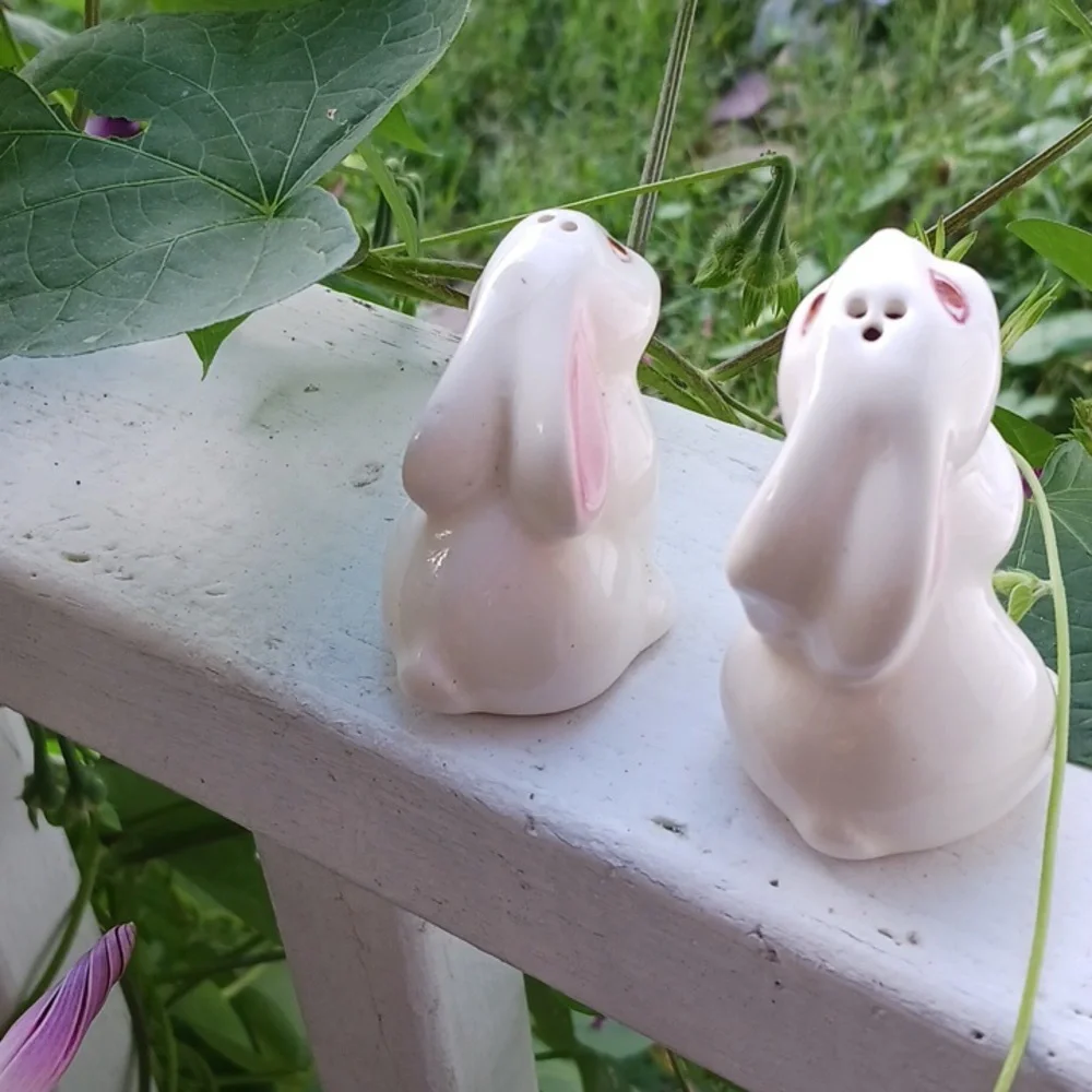 VINTAGE BUNNIES Salt & Pepper Shaker Set